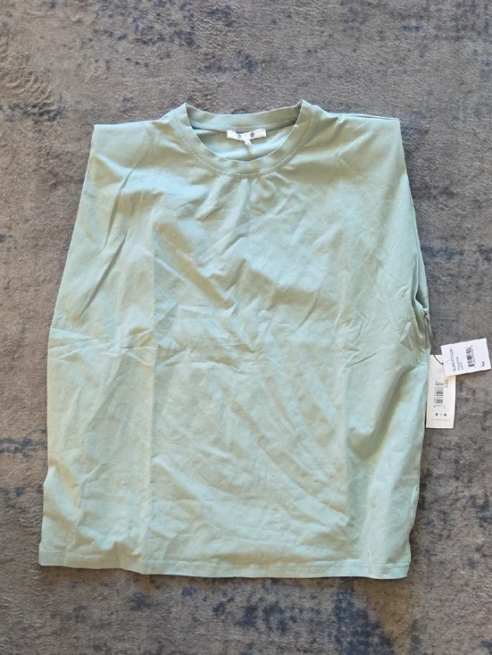 Three Dots Women's Sleeveless Muscle Tee - Sage Green - Picture 2 of 3